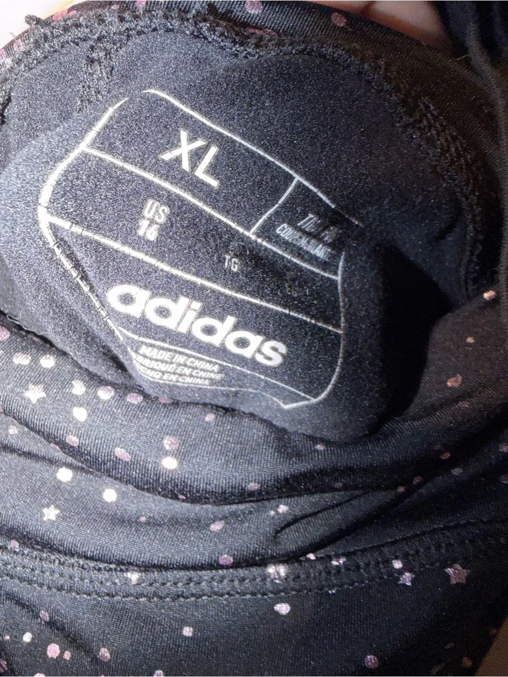 Adidas  Black & Pink foiled Speckled Logo Two-Piece Set